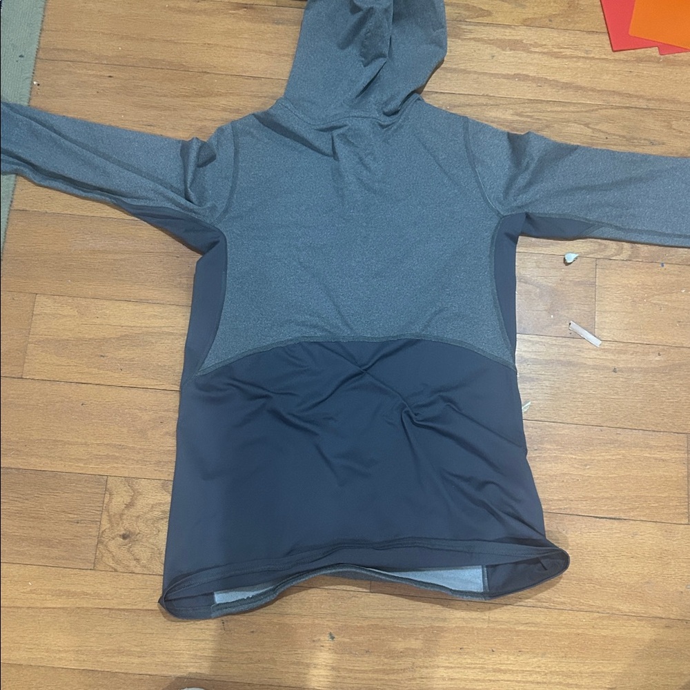 Kids Under Armour Charcoal and Teal Hoodie - Picture 4 of 4